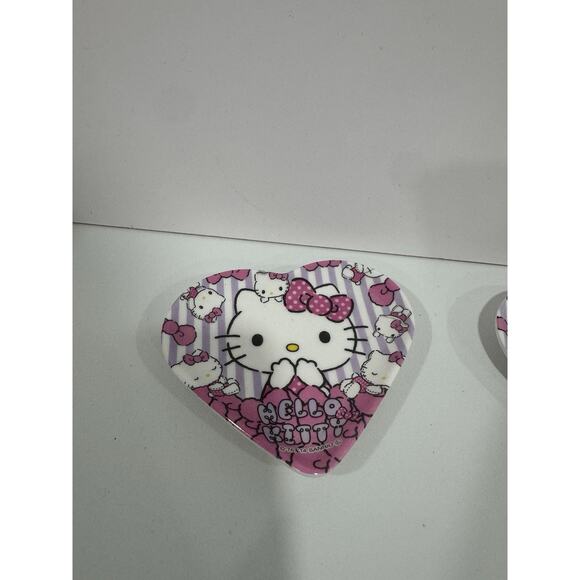 Hello Kitty Mini Plate Set Sanrio Vintage - Heart Shaped - Picture 2 of 5